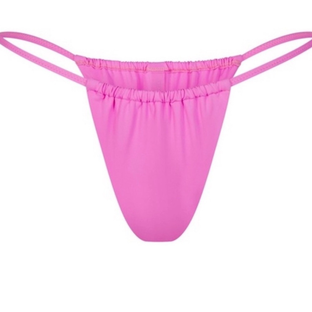 SKIMS Recycled Swim String Bikini Bottom, Neon Orchid, 4X